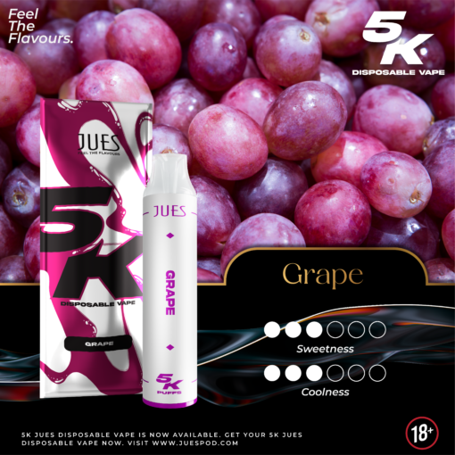 Jues 5000 Puffs กลิ่น Grape (องุ่น)