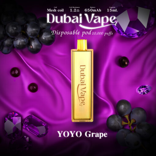 YOYO Grape: รสชาติหวานหอมขององุ่นที่เข้มข้นและเย้ายวนในปากทุกครั้งที่สูบ ความหวานหอมที่ไม่เหมือนใครจะทำให้คุณประทับใจตั้งแต่คำแรกที่สูบ ความเข้มข้นของรสชาติองุ่นทำให้การสูบเป็นประสบการณ์ที่น่าจดจำ และทำให้คุณรู้สึกเหมือนได้ลิ้มรสองุ่นสดๆ ที่เพิ่งเก็บจากสวน ทุกครั้งที่สูบจะเต็มไปด้วยความสุขและความพิเศษ เหมาะสำหรับคนที่ชื่นชอบผลไม้เข้มข้นและหวานหอม