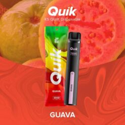รสชาติ Guava ของ KS Quik 2000 Puffs นำเสนอความหวานหอมของฝรั่งสดๆ ที่สุกงอมจากสวน ผลไม้ที่มีความหวานกรอบและเต็มไปด้วยน้ำจะทำให้คุณรู้สึกสดชื่นและสดใสทุกครั้งที่สูบ รสชาตินี้เหมาะสำหรับผู้ที่ชื่นชอบความหวานและความสดชื่นจากผลไม้เมืองร้อน