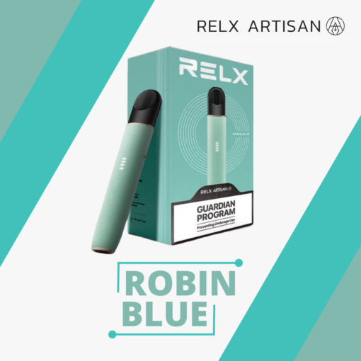 สี Robin Blue เป็นสีน้ำเงินที่ให้ความรู้สึกถึงความสงบและความเรียบง่าย เสมือนการมองท้องฟ้าสีครามในยามเช้า สีนี้เหมาะสำหรับผู้ที่ต้องการความเงียบสงบและการพักผ่อน สี Robin Blue ยังแสดงถึงความเฉียบแหลมและความมีรสนิยม การเลือกใช้ RELX Artisan Device สี Robin Blue จะทำให้คุณดูมีความสง่างามและเป็นคนที่น่าหลงใหล